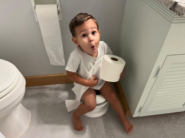 Muscles and Potty Training | Image Courtesy of Jessica Reeves and her son Zeek