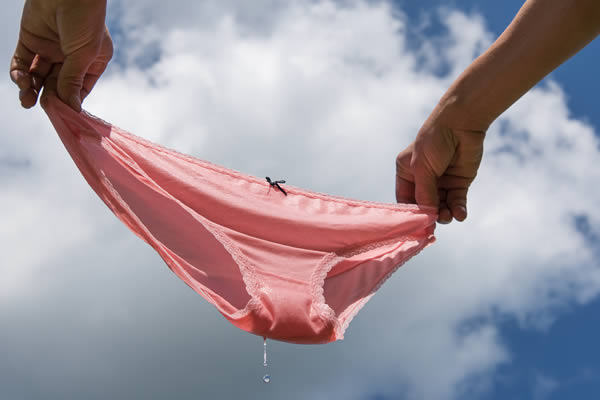 Picture of dripping wet panties